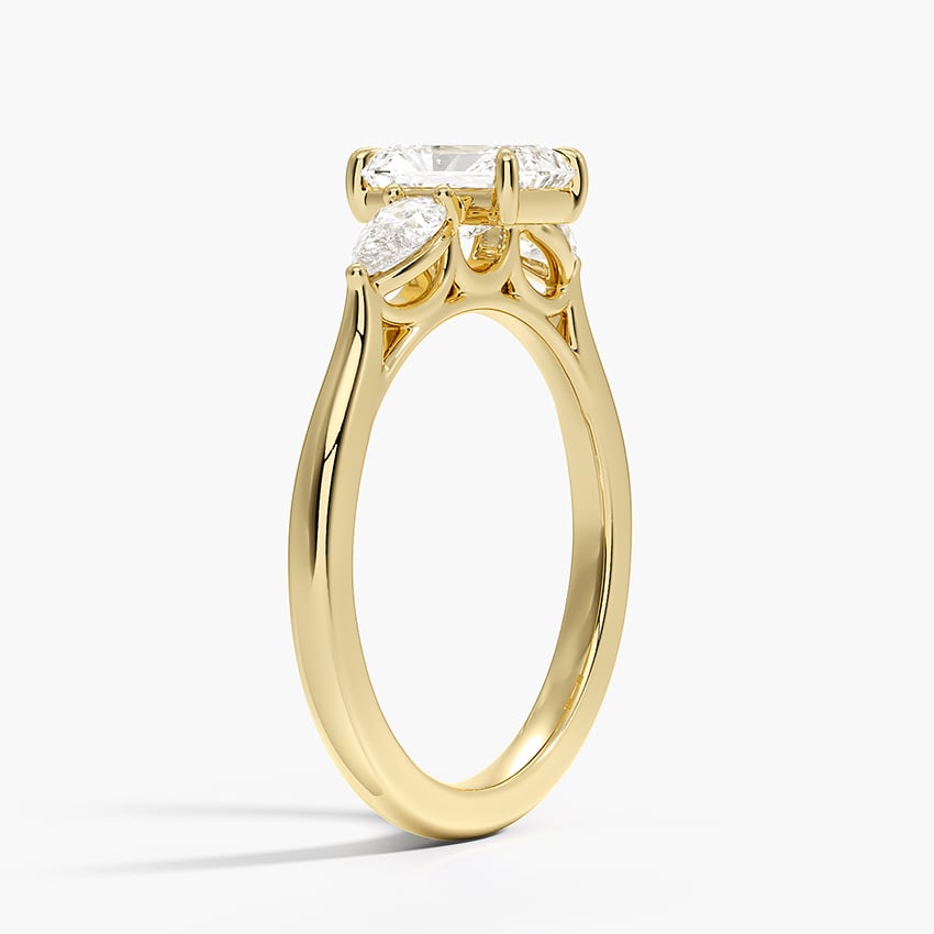 Opera Perfect Fit Diamond Ring Yellow Gold 18k Radiant Engagement Ring