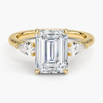 Opera Perfect Fit Diamond Ring Yellow Gold 18k Emerald Engagement Ring
