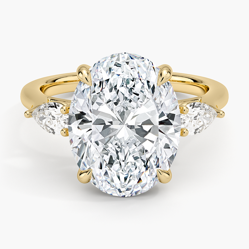 Opera Perfect Fit Diamond Ring Yellow Gold 18k Oval Engagement Ring