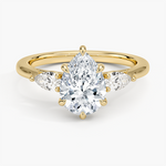 Opera Perfect Fit Diamond Ring Yellow Gold 18k Pear Engagement Ring