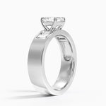 Peyton 5mm Channel-Set Diamond Ring Platinum Asscher Engagement Ring