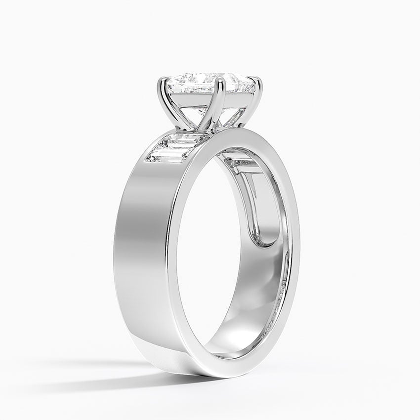 Peyton 5mm Channel-Set Diamond Ring Platinum Princess Engagement Ring