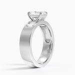 Peyton 5mm Channel-Set Diamond Ring Platinum Radiant Engagement Ring