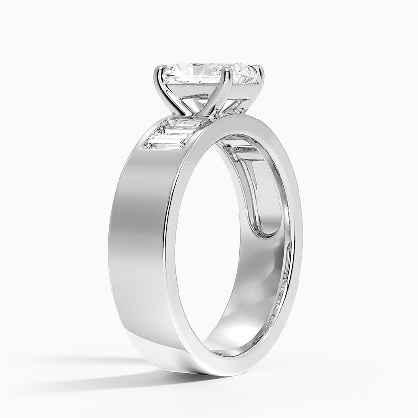 Peyton 5mm Channel-Set Diamond Ring Platinum Radiant Engagement Ring