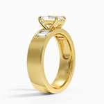 Peyton 5mm Channel-Set Diamond Ring Yellow Gold 18k Radiant Engagement Ring