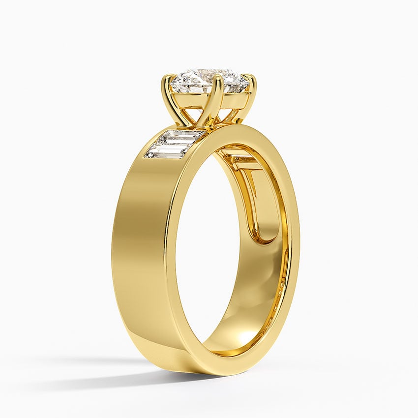 Peyton 5mm Channel-Set Diamond Ring Yellow Gold 18k Round Engagement Ring