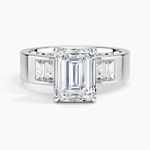 Peyton 5mm Channel-Set Diamond Ring Platinum Emerald Engagement Ring