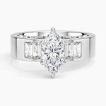 Peyton 5mm Channel-Set Diamond Ring Platinum Marquise Engagement Ring