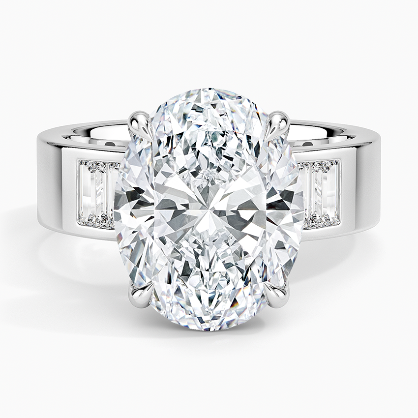 Peyton 5mm Channel-Set Diamond Ring Platinum Oval Engagement Ring