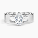 Peyton 5mm Channel-Set Diamond Ring Platinum Pear Engagement Ring