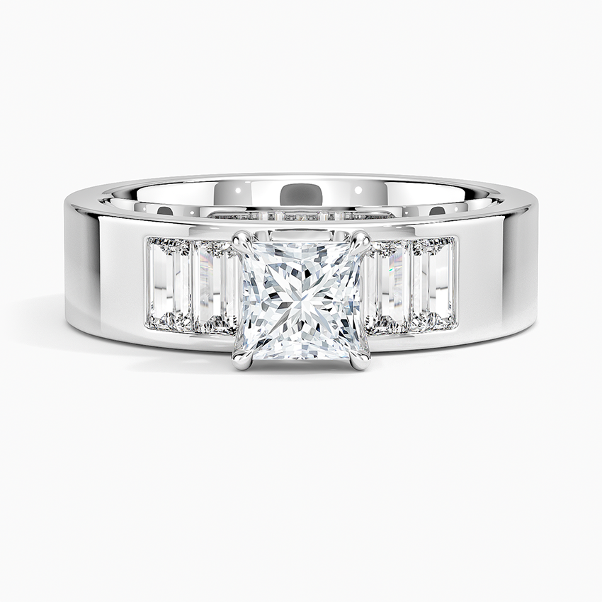 Peyton 5mm Channel-Set Diamond Ring Platinum Princess Engagement Ring