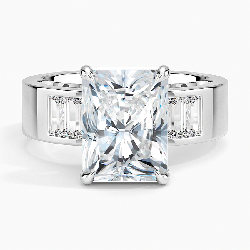 Peyton 5mm Channel-Set Diamond Ring Platinum Radiant Engagement Ring
