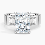 Peyton 5mm Channel-Set Diamond Ring Platinum Radiant Engagement Ring