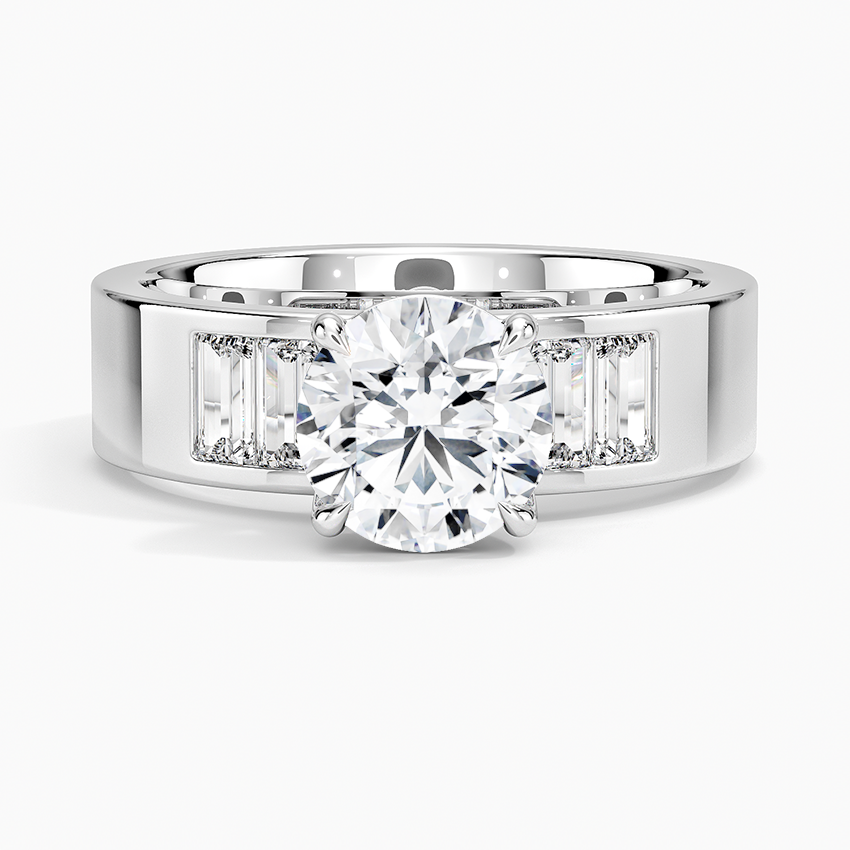Peyton 5mm Channel-Set Diamond Ring Platinum Round Engagement Ring