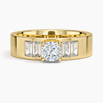 Peyton 5mm Channel-Set Diamond Ring Yellow Gold 18k Cushion Engagement Ring