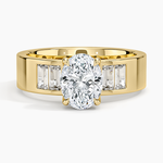 Peyton 5mm Channel-Set Diamond Ring Yellow Gold 18k Oval Engagement Ring