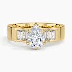 Peyton 5mm Channel-Set Diamond Ring Yellow Gold 18k Pear Engagement Ring