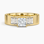 Peyton 5mm Channel-Set Diamond Ring Yellow Gold 18k Princess Engagement Ring
