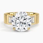 Peyton 5mm Channel-Set Diamond Ring Yellow Gold 18k Round Engagement Ring