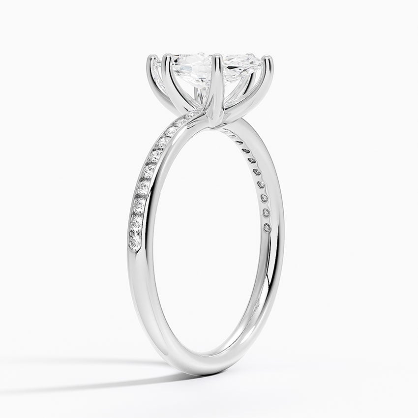 Tabitha Channel Set Diamond Ring Platinum Marquise Engagement Ring