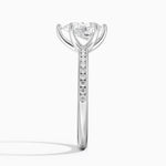 Tabitha Channel Set Diamond Ring Platinum Pear Engagement Ring