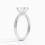 Tabitha Channel Set Diamond Ring Platinum Radiant Engagement Ring