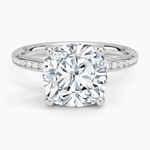Tabitha Channel Set Diamond Ring Platinum Cushion Engagement Ring