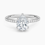 Tabitha Channel Set Diamond Ring Platinum Pear Engagement Ring