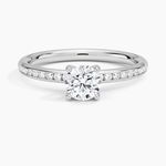 Tabitha Channel Set Diamond Ring Platinum Round Engagement Ring