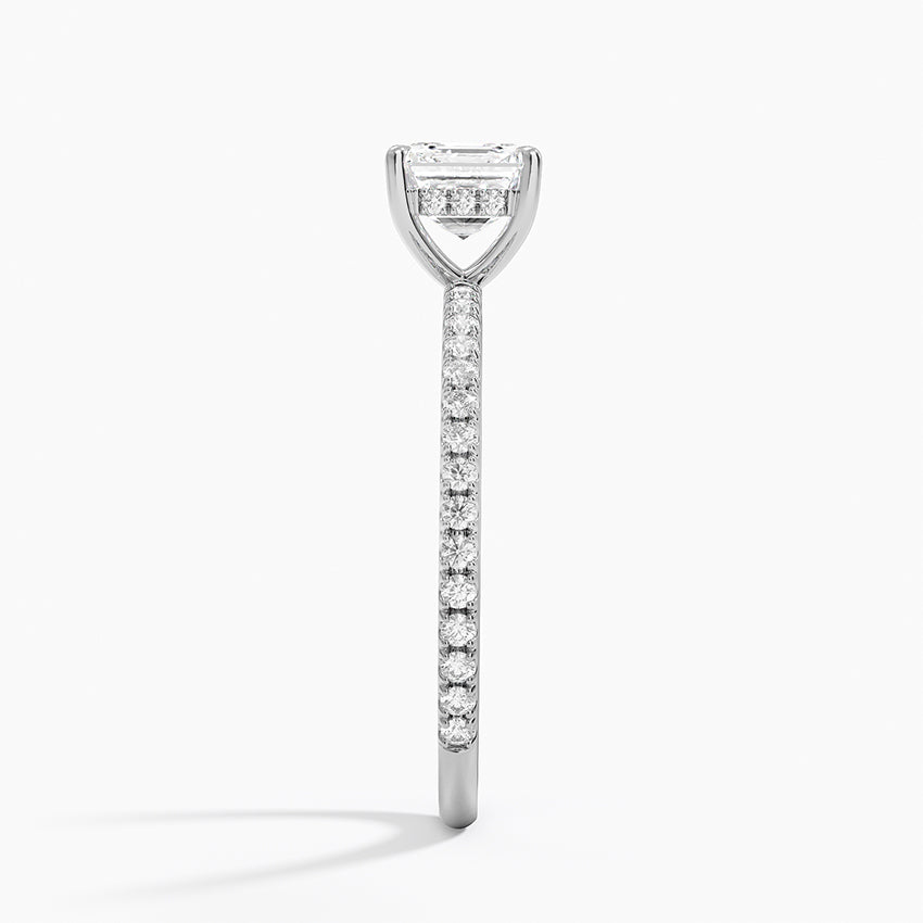Perfect Fit Three-Quarter Diamond Ring (1/4 ct. tw.) Platinum Asscher Engagement Ring