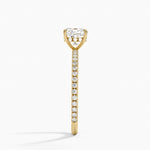 Perfect Fit Three-Quarter Diamond Ring (1/4 ct. tw.) Yellow Gold 18k Cushion Engagement Ring