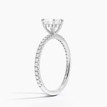 Perfect Fit Three-Quarter Diamond Ring (1/4 ct. tw.) Platinum Heart Engagement Ring