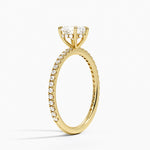 Perfect Fit Three-Quarter Diamond Ring (1/4 ct. tw.) Yellow Gold 18k Heart Engagement Ring