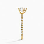 Perfect Fit Three-Quarter Diamond Ring (1/4 ct. tw.) Yellow Gold 18k Heart Engagement Ring