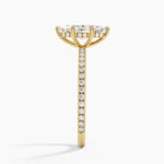 Perfect Fit Three-Quarter Diamond Ring (1/4 ct. tw.) Yellow Gold 18k Marquise Engagement Ring