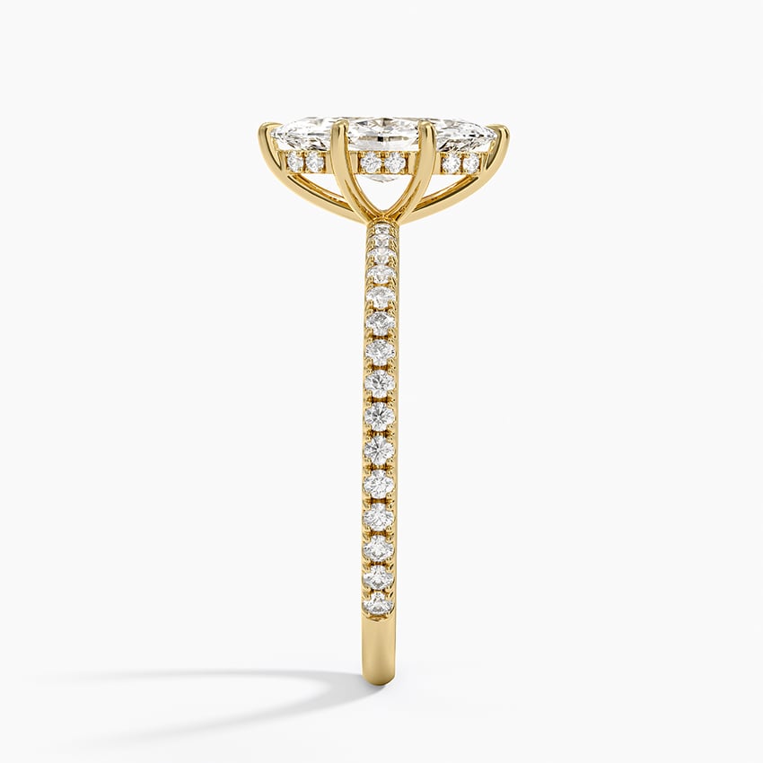 Perfect Fit Three-Quarter Diamond Ring (1/4 ct. tw.) Yellow Gold 18k Marquise Engagement Ring