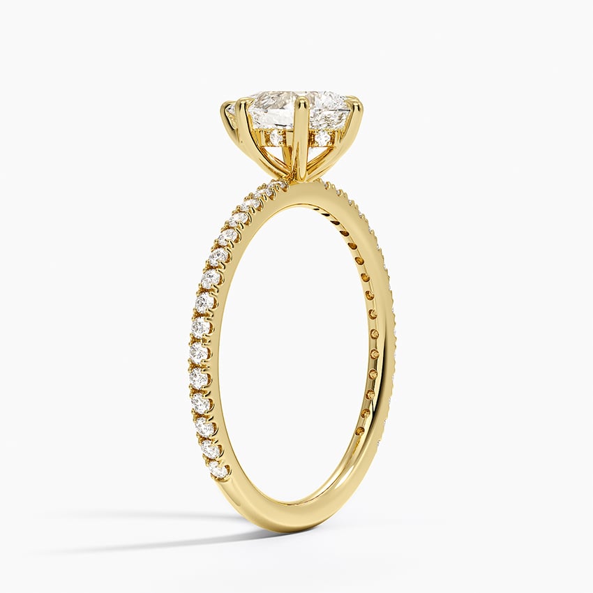 Perfect Fit Three-Quarter Diamond Ring (1/4 ct. tw.) Yellow Gold 18k Pear Engagement Ring