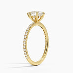 Perfect Fit Three-Quarter Diamond Ring (1/4 ct. tw.) Yellow Gold 18k Pear Engagement Ring