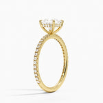 Perfect Fit Three-Quarter Diamond Ring (1/4 ct. tw.) Yellow Gold 18k Princess Engagement Ring