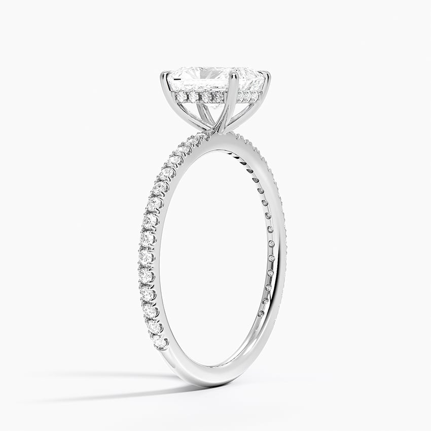 Perfect Fit Three-Quarter Diamond Ring (1/4 ct. tw.) Platinum Radiant Engagement Ring