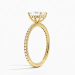 Perfect Fit Three-Quarter Diamond Ring (1/4 ct. tw.) Yellow Gold 18k Radiant Engagement Ring