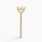 Perfect Fit Three-Quarter Diamond Ring (1/4 ct. tw.) Yellow Gold 18k Radiant Engagement Ring