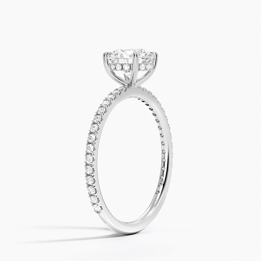 Perfect Fit Three-Quarter Diamond Ring (1/4 ct. tw.) Platinum Round Engagement Ring