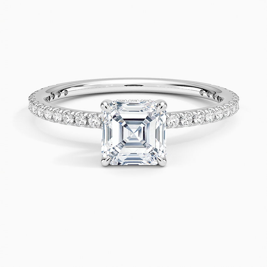 Perfect Fit Three-Quarter Diamond Ring (1/4 ct. tw.) Platinum Asscher Engagement Ring
