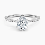 Perfect Fit Three-Quarter Diamond Ring (1/4 ct. tw.) Platinum Pear Engagement Ring