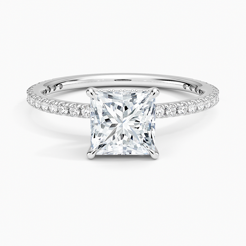 Perfect Fit Three-Quarter Diamond Ring (1/4 ct. tw.) Platinum Princess Engagement Ring