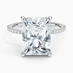 Perfect Fit Three-Quarter Diamond Ring (1/4 ct. tw.) Platinum Radiant Engagement Ring