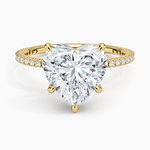 Perfect Fit Three-Quarter Diamond Ring (1/4 ct. tw.) Yellow Gold 18k Heart Engagement Ring