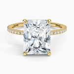 Perfect Fit Three-Quarter Diamond Ring (1/4 ct. tw.) Yellow Gold 18k Radiant Engagement Ring