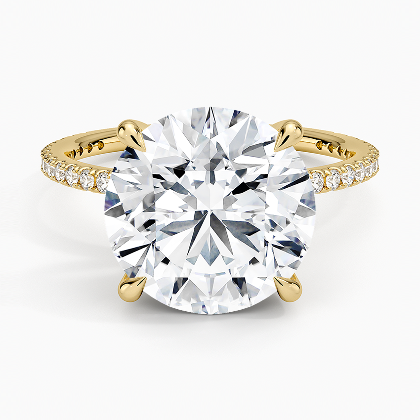 Perfect Fit Three-Quarter Diamond Ring (1/4 ct. tw.) Yellow Gold 18k Round Engagement Ring